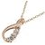 Autre Marque K10 Roségold Diamantenhalskette - Ansicht 3
