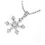 Autre Marque Pt900/Pt850 Schneeflocken-Diamantcollier - Ansicht 3