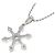 Autre Marque Pt900/Pt850 Schneeflocken-Diamantcollier - Ansicht 4