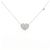 Autre Marque Collana a Cuore in Oro Bianco Au750 e Diamanti