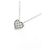 Autre Marque K10 Weißgold Diamant Herz Halskette - Ansicht 3