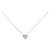 Autre Marque Collana Cuore in Diamanti e Oro Bianco K10