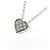 Autre Marque Collana Cuore in Diamanti e Oro Bianco K10 - vista 3