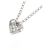 Autre Marque Collana Cuore in Diamanti e Oro Bianco K10 - vista 4