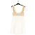 Autre Marque Vestido CLEA de lino blanco con parte superior de ganchillo beige - vista 2
