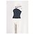 Autre Marque Top tank cropped NYNNE de algodón azul con detalle de anillo - vista 4