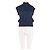 Autre Marque Top senza maniche con collo alto a coste blu navy FLORERE
