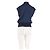 Autre Marque Top senza maniche con collo alto a coste blu navy FLORERE - vista 2