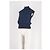 Autre Marque Top senza maniche con collo alto a coste blu navy FLORERE - vista 4