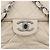 Borsa a tracolla CHANEL Chain Matelasse in pelle d'agnello Ivory Silver CC - vista 18