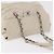 Borsa a tracolla CHANEL Chain Matelasse in pelle d'agnello Ivory Silver CC - vista 6