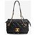 Chanel Borsa Accordion flap retro in pelle di agnello nera 2011 con catena - vista 2