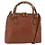 GUCCI Bamboo Hand Bag Leather 2way Brown Gold 000 1274 0290