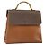 Borsa a mano LOEWE Velazquez in pelle marrone e oro