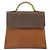 Borsa a mano LOEWE Velazquez in pelle marrone e oro - vista 13
