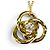 Autre Marque Collana Tiffany & Co. Tre Cerchi in Oro Giallo 18K e Diamanti