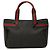 Borsa a mano Gucci in denim nero con banda Web