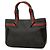 Borsa a mano Gucci in denim nero con banda Web - vista 2