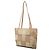mala Tote Chanel em camurça patchwork bege - vista 2