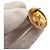 Orecchini Chanel Gold CC placcati in oro rotondi con chiusura a pressione - vista 4