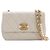 Chanel White Mini Quilted Glazed Calfskin Pearl Side Flap
