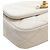 Chanel White Mini Quilted Glazed Calfskin Pearl Side Flap - vista 13