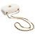 Chanel White Mini Quilted Glazed Calfskin Pearl Side Flap - vista 15