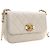 Chanel White Mini Quilted Glazed Calfskin Pearl Side Flap - vista 8