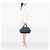 Saco Tote Prada Blue Large Denim Canapa Logo - vista 7