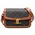 Céline Celine Brown Classique Triomphe Coated Canvas and Calfskin Triomphe Crossbody
