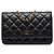Chanel Black CC Quilted Caviar Wallet on Chain