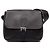 Sac messager Prada en cuir de veau noir avec boucle
