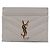 Autre Marque Tarjetero Saint Laurent Gray Chevron Grain De Poudre Cassandre