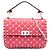 Borsa Satchel Valentino Pink Medium Lambskin Free Rockstud Spike