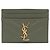 Autre Marque Saint Laurent Green Chevron Grain de Poudre Cassandre Kartenetui