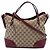Gucci Beige Medium GG Canvas Bree Fold Over Tote