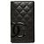 Cartera larga Chanel Cambon Ligne de piel de becerro acolchada negra