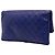Clutch de dobra Chanel Blue CC em pele de cordeiro acolchoada - vista 2