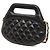 Borsa rotonda Chanel Black CC Quilted Lambskin con manico superiore - vista 2