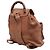 Bamboo Zaino Gucci Large in camoscio marrone con coulisse e bambù - vista 2