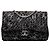 Chanel Black Paris Shanghai Jumbo Tweed Strass Embellished Pudong Double Flap