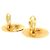 Orecchini a clip rotondi Chanel Gold CC con logo placcato oro - vista 10