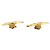 Orecchini a clip rotondi Chanel Gold CC con logo placcato oro - vista 3
