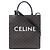 Céline Celine Cabas Vertical Medium Triomphe in tela rivestita marrone