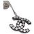 Collana con pendente in resina e ottone borchiato CC argento Chanel - vista 9