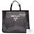 Borsa Tote Prada Large in mesh con paillettes nera con logo - vista 7
