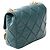 Chanel Mini Square Quilted Lambskin Bijoux Logo Chain Flap Verde - vista 2