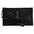 Autre Marque Saint Laurent Black Grain De Poudre Chevron Monogram Bill Pouch