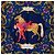 Foulard di seta Hermès Blue Cheval Turc 90 - vista 2