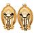 Orecchini a clip Dior Gold placcati oro con strass e logo CD - vista 2
